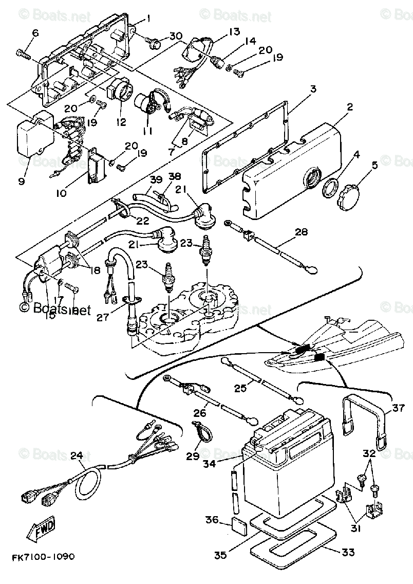 Yamaha Waverunner 2008 OEM Parts Diagram for ELECTRICAL (1