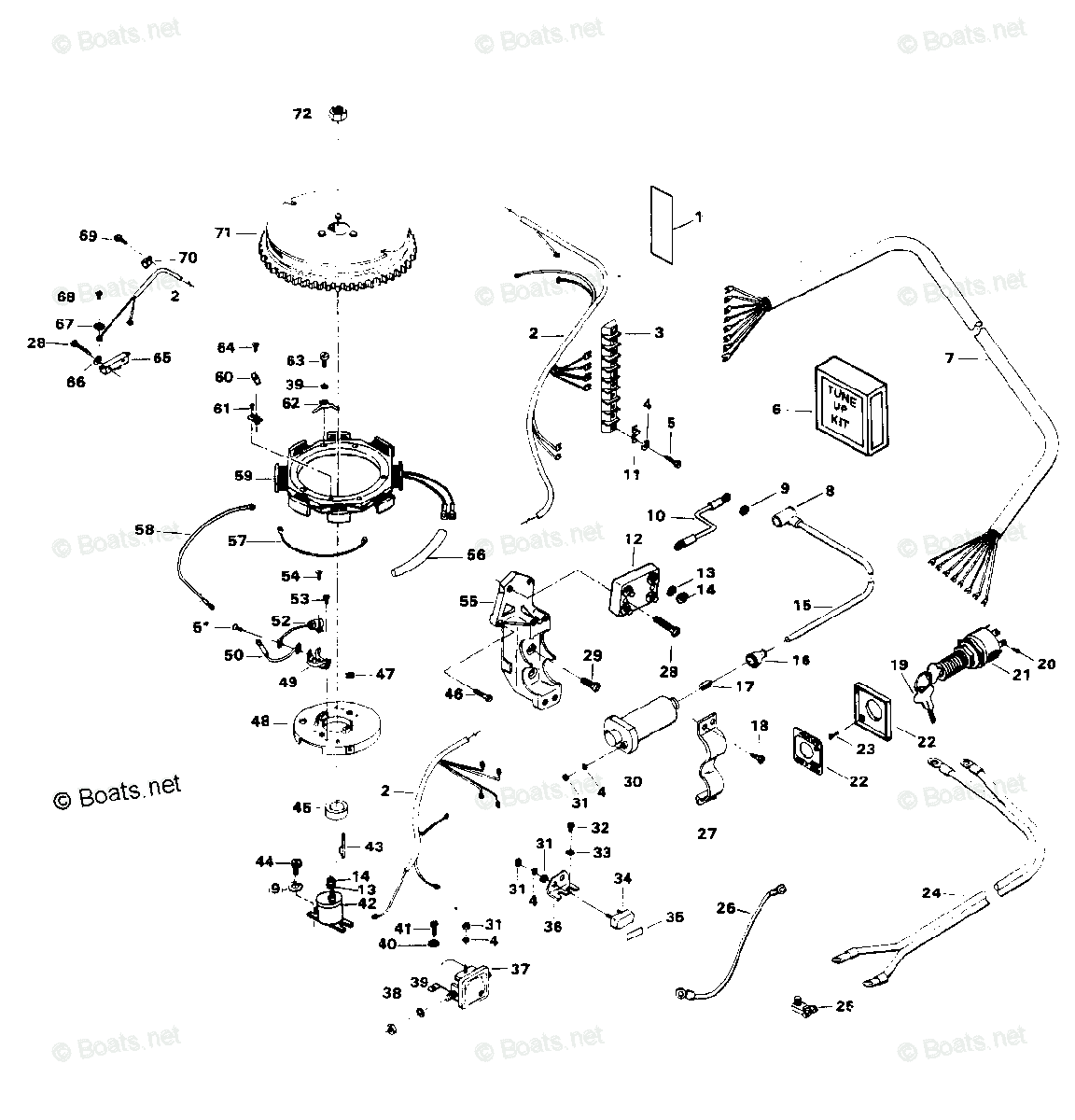 Chrysler Outboard 50HP OEM Parts Diagram for ALTERNATOR AND ELECTRICAL