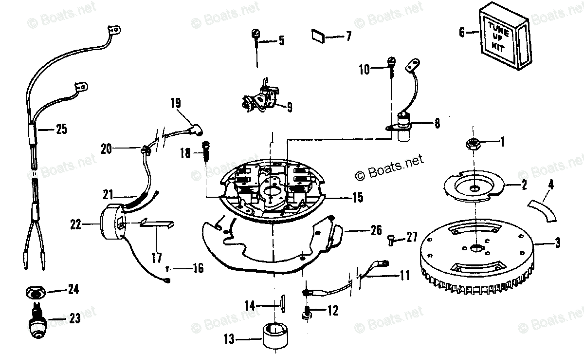 書 84 Force Outboard 1984 OEM Parts Diagram for IGNITION SYSTEM