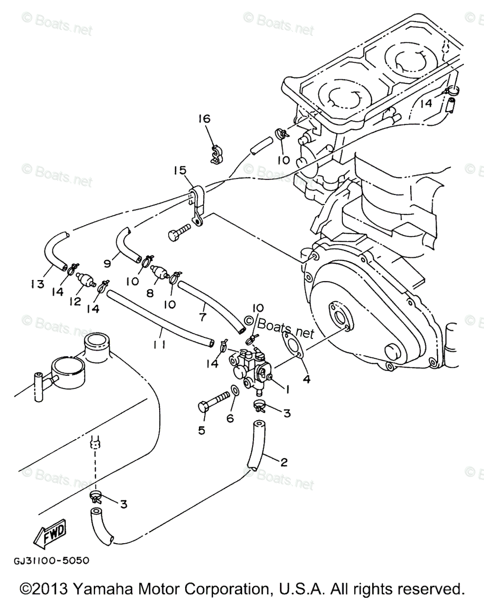 Yamaha Waverunner 1996 OEM Parts Diagram for OIL PUMP | Boats.net