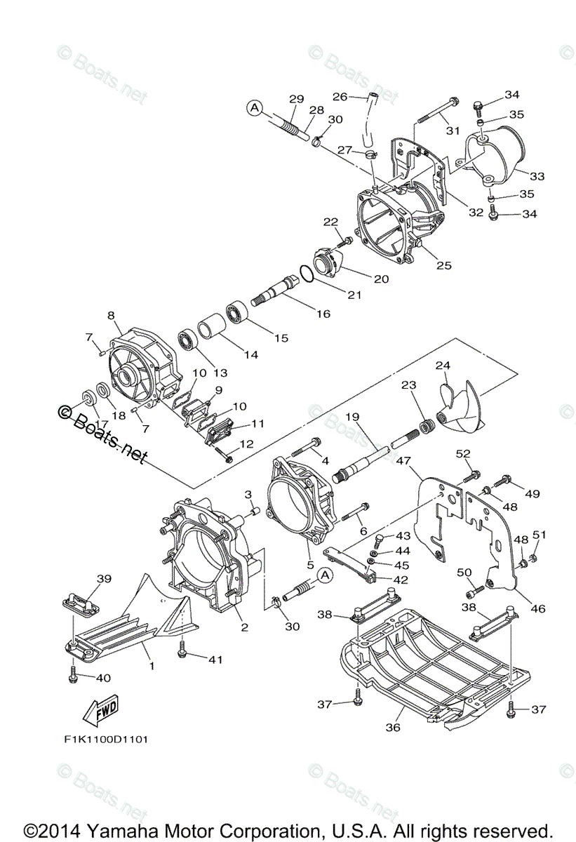 Yamaha Waverunner 2006 OEM Parts Diagram for Jet Unit 1