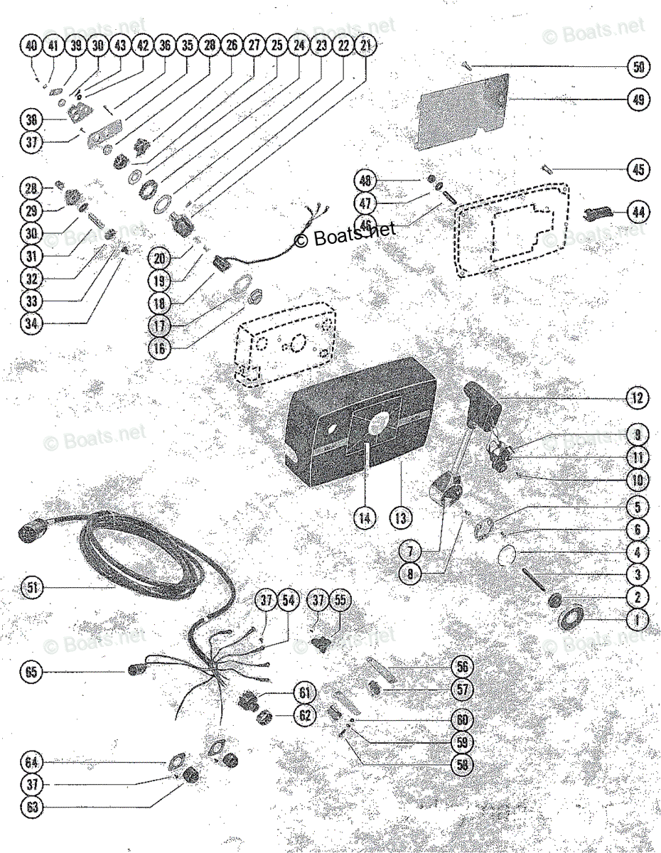 Mercury Outboard 115HP OEM Parts Diagram For REMOTE CONTROL ASSEMBLY ...