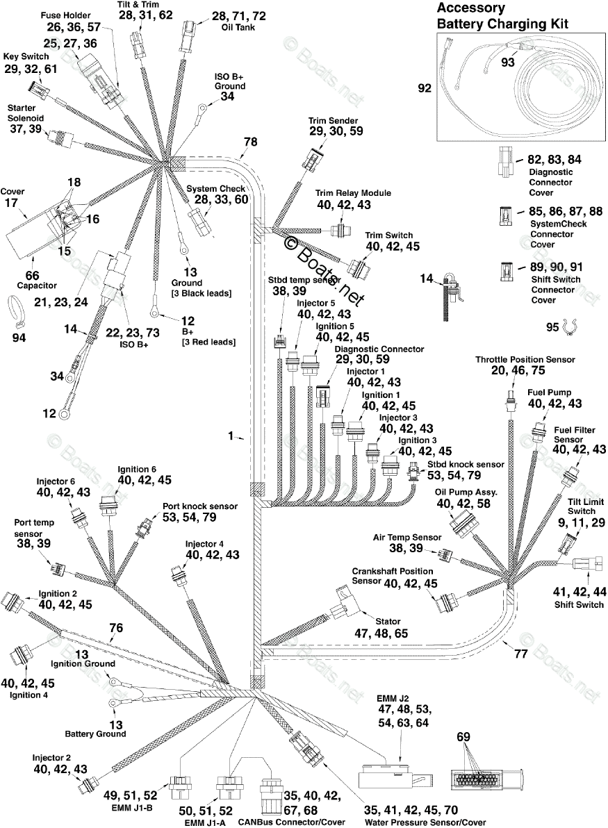 Evinrude Outboard Parts by Year 2012 OEM Parts Diagram for Electrical