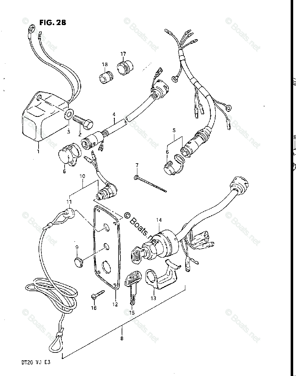 Suzuki Outboard 1986 OEM Parts Diagram for OPTIONAL : ELECTRICAL (FOR ...