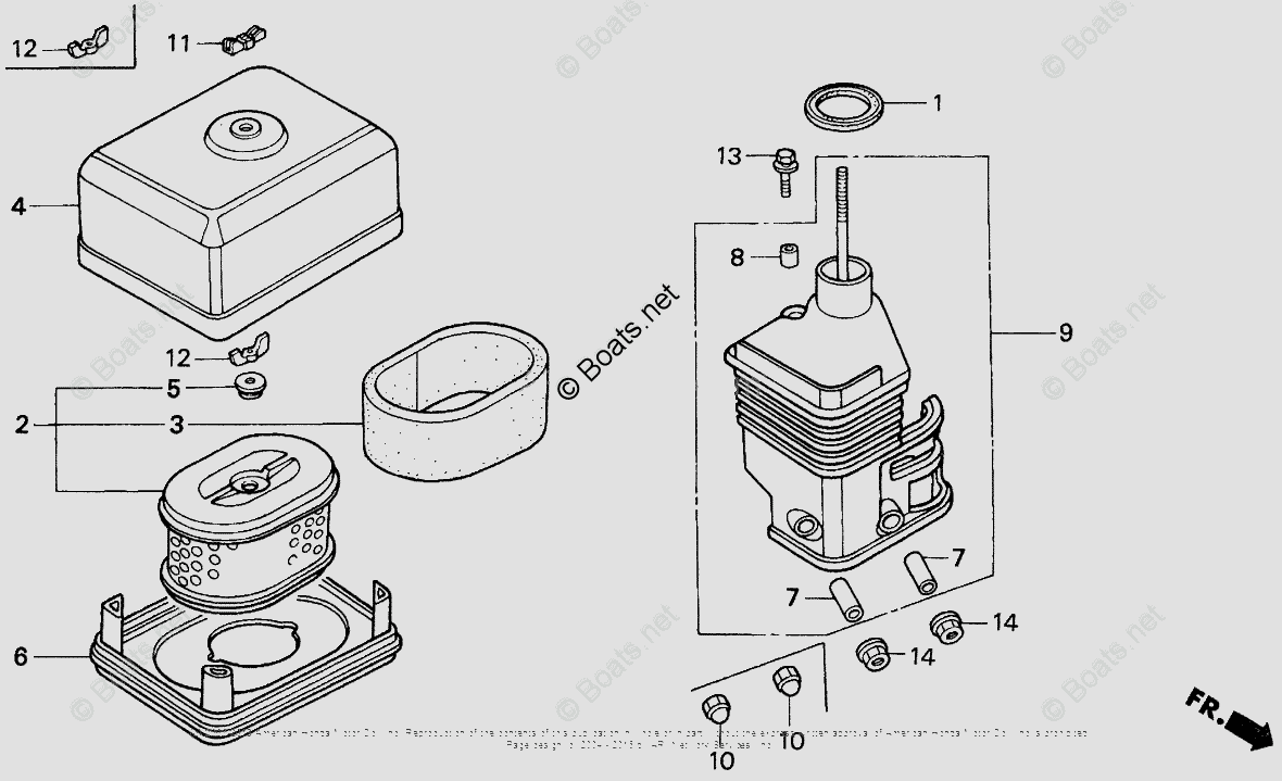 Honda Water Pumps WDP20X A VIN WZBZ6000001 OEM Parts Diagram for Air
