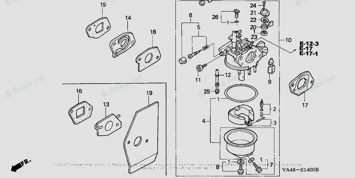 Honda lawn discount mower parts carburetor