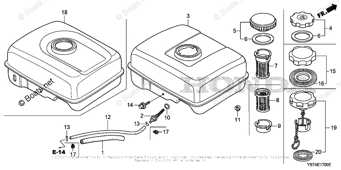 Honda Water Pumps Wh20x Cr Vin Gx140 1000001 To Gx140 3263982 Oem Parts Diagram For Fuel Tank