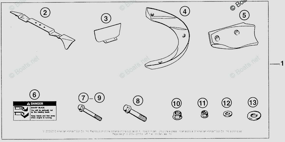 Honda h1011 online parts