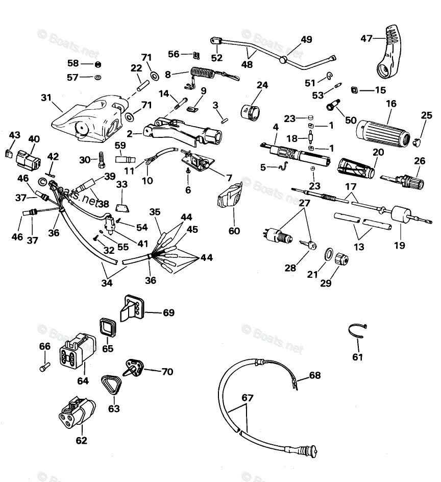 Johnson Rigging Parts & Accessories 2000 OEM Parts Diagram for Tiller Conversion Kit 25, 35