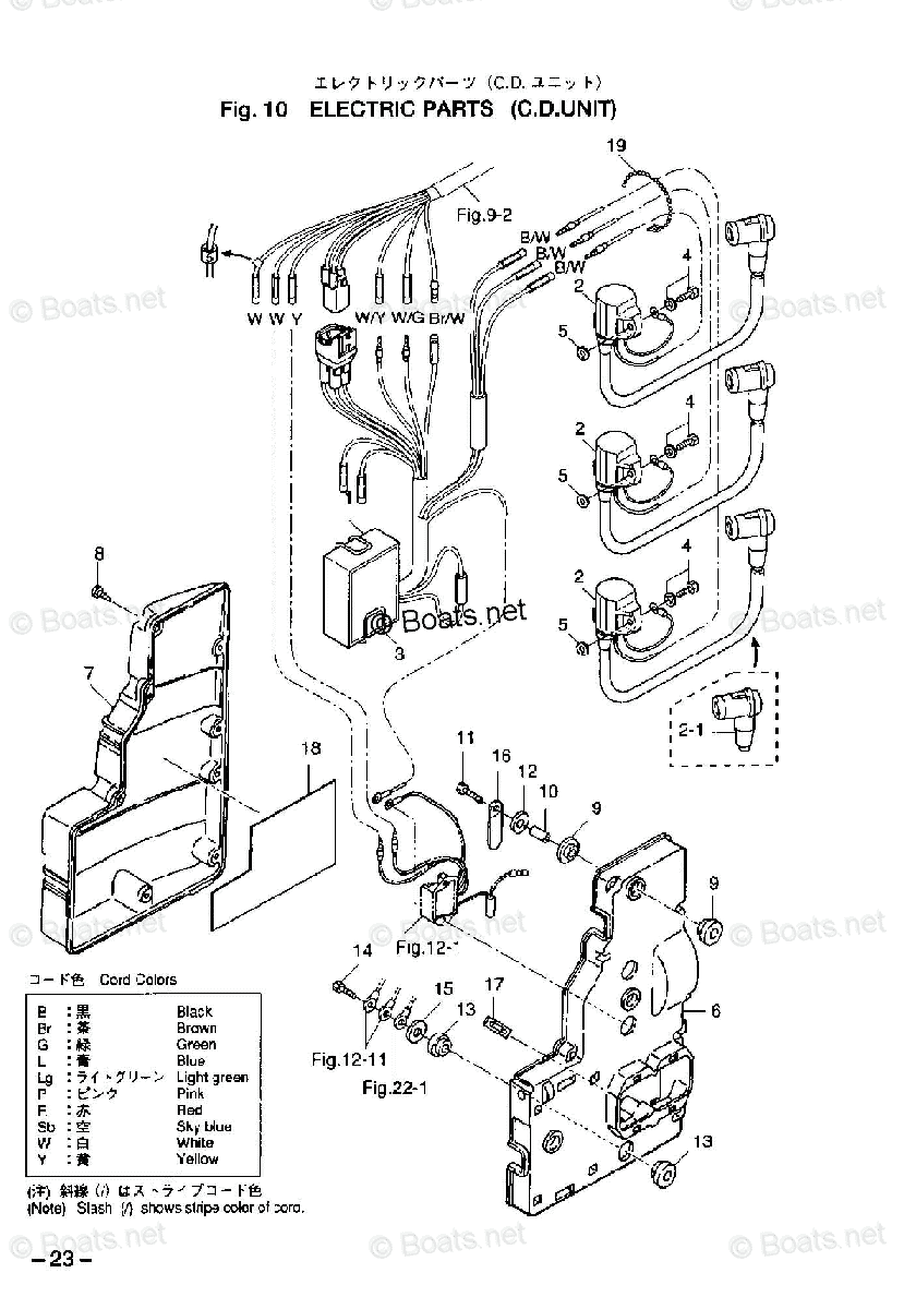 Nissan Outboard 2002 OEM Parts Diagram for ELECTRIC PARTS C.D. UNIT ...