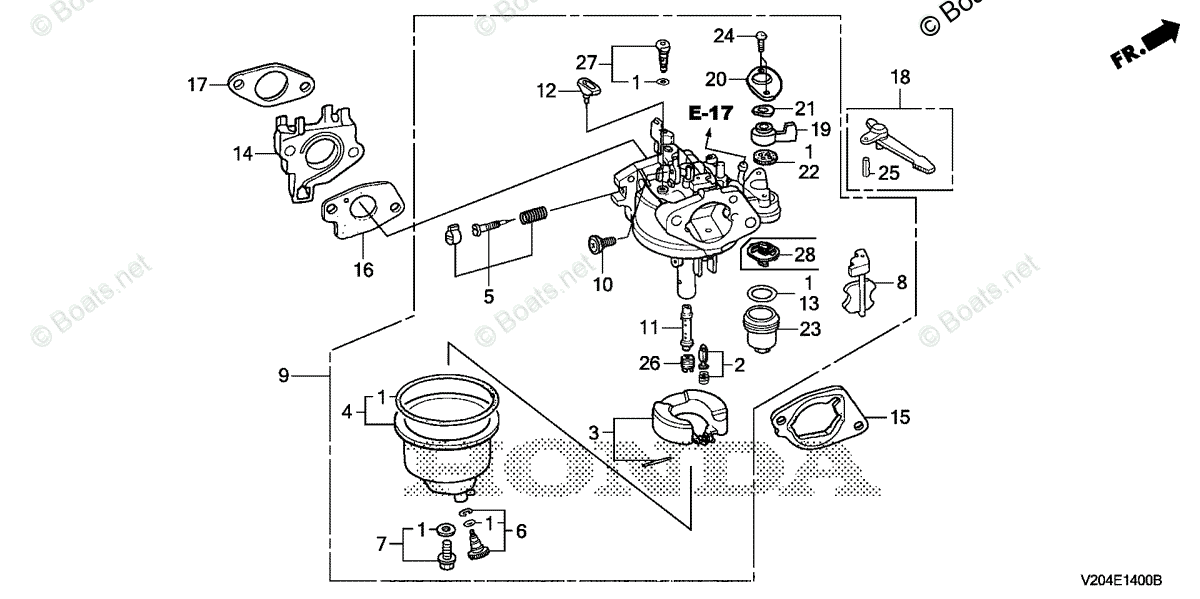 Honda Tillers FRC800K1 A1/A VIN# FAHJ-1310001 OEM Parts Diagram for ...