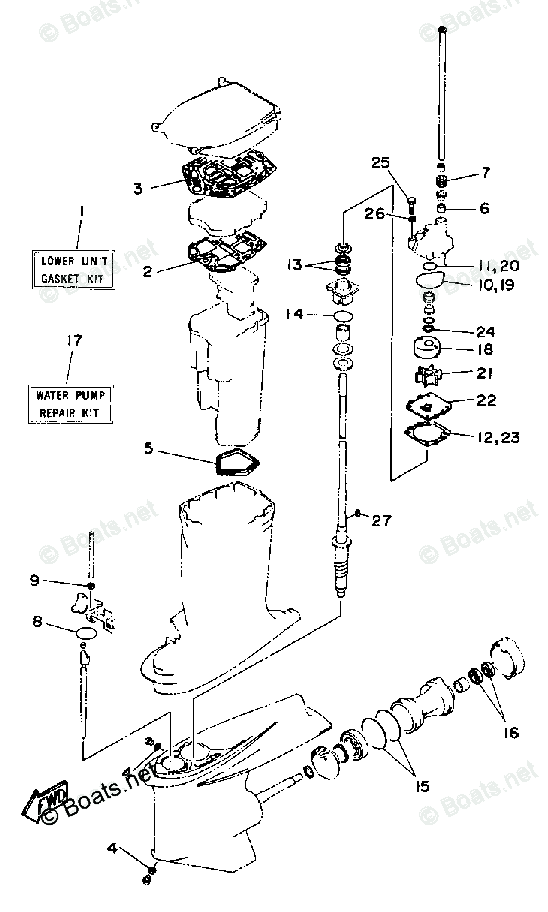 Yamaha Outboard 1990 OEM Parts Diagram for Repair Kit 3 | Boats.net