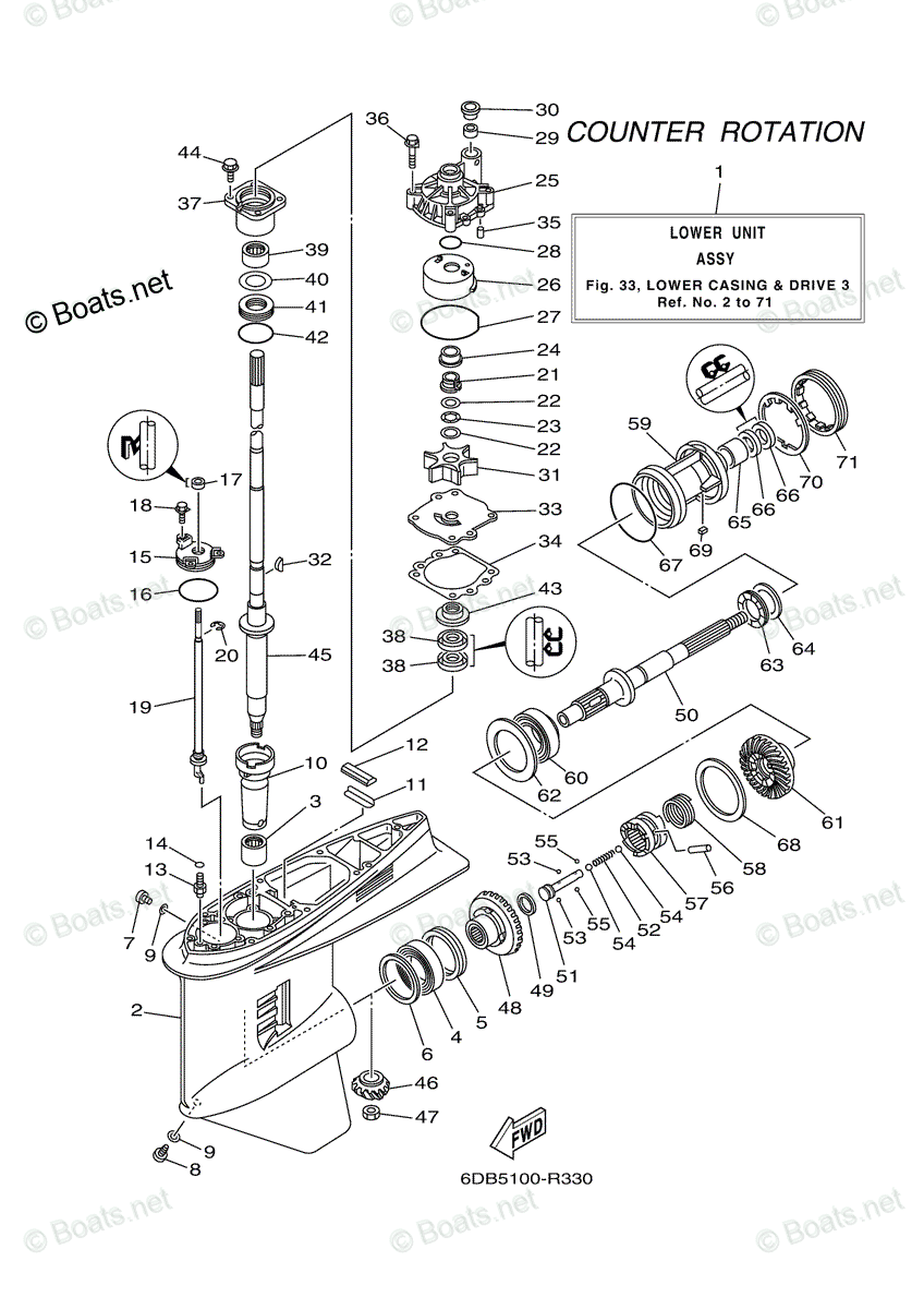 Yamaha Outboard 2017 OEM Parts Diagram for Lower Casing Drive 3 | Boats.net