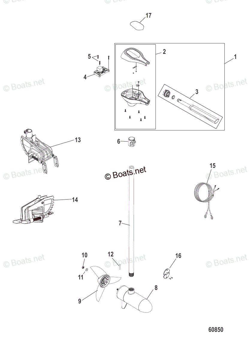 Trolling Motor R3 Series OEM Parts Diagram for