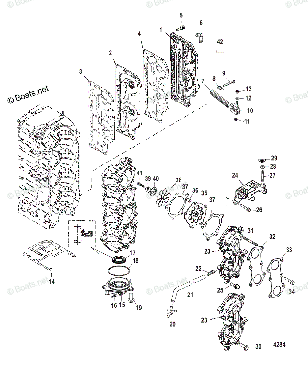 Mercury Outboard 115HP OEM Parts Diagram For Inducition Manifold And ...