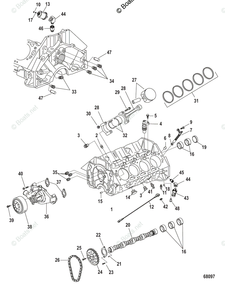 Mercruiser Quicksilver Manufactured Engines 8.1L 496 CID HO Bravo ...