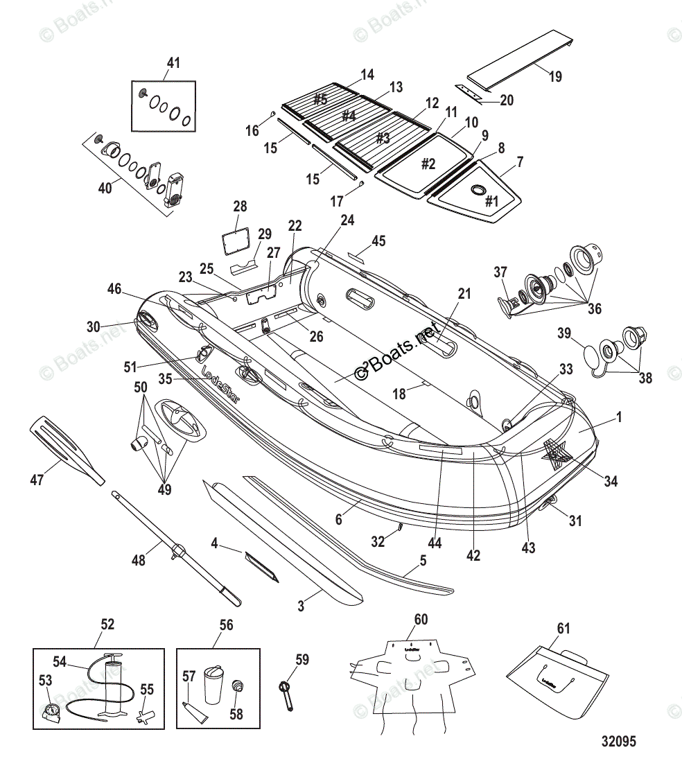 Mercury Inflatable Boats 2008 OEM Parts Diagram for Trimax Models(340