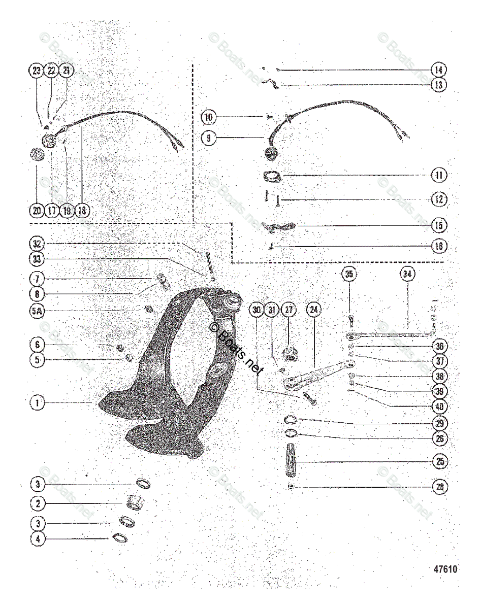 Mercruiser Sterndrive Outdrives OEM Parts Diagram for GIMBAL