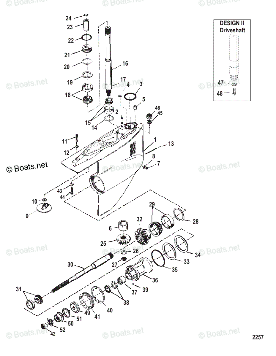 Mercruiser Sterndrive Outdrives OEM Parts Diagram For GEAR HOUSING ...