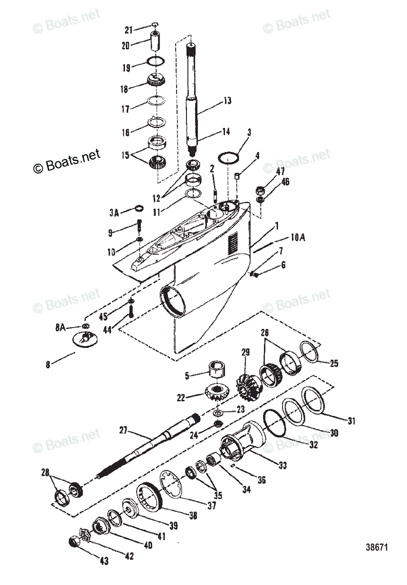 Mercruiser Sterndrive Outdrives OEM Parts Diagram For GEAR HOUSING ...