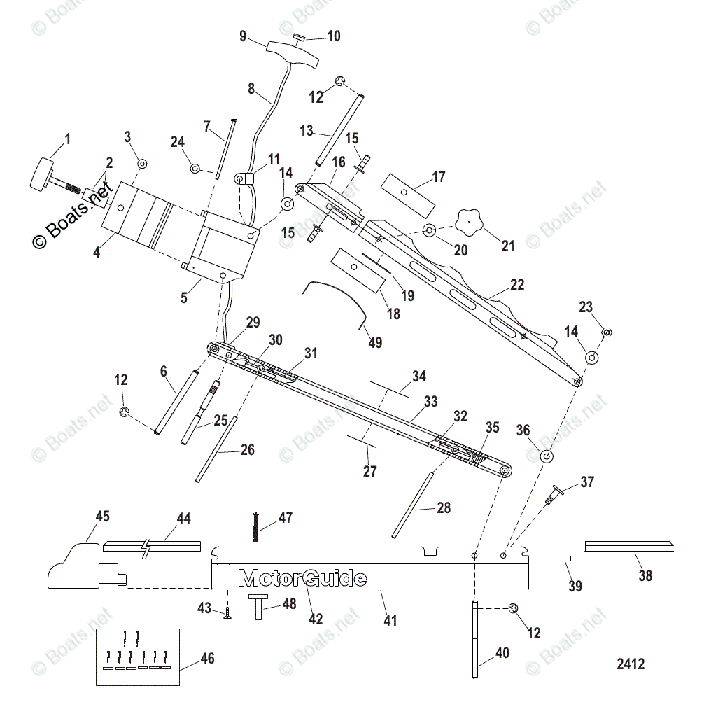 Trolling Motor Pro Series OEM Parts Diagram for