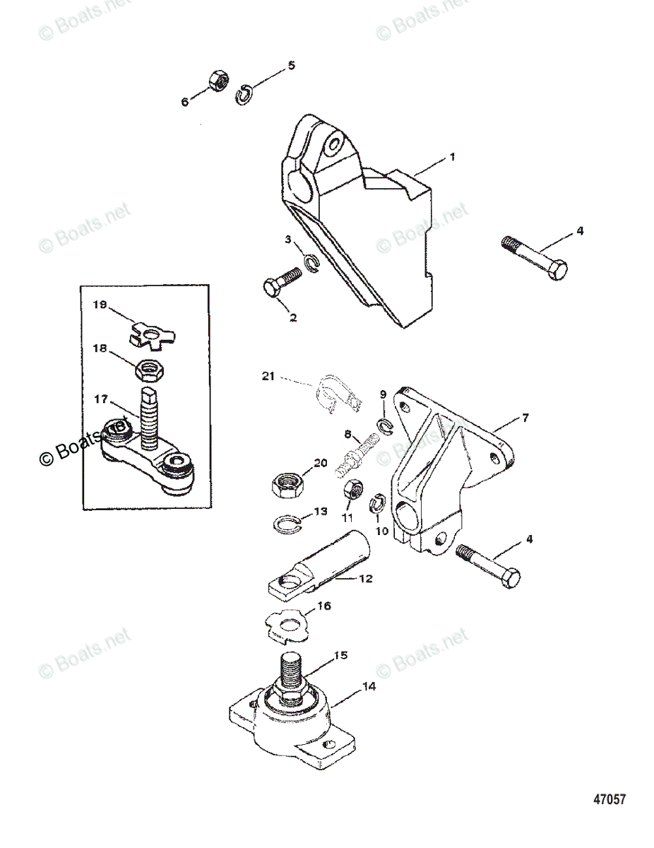 Mercruiser Inboard Gas Engines OEM Parts Diagram for TRANSMISSION AND ...