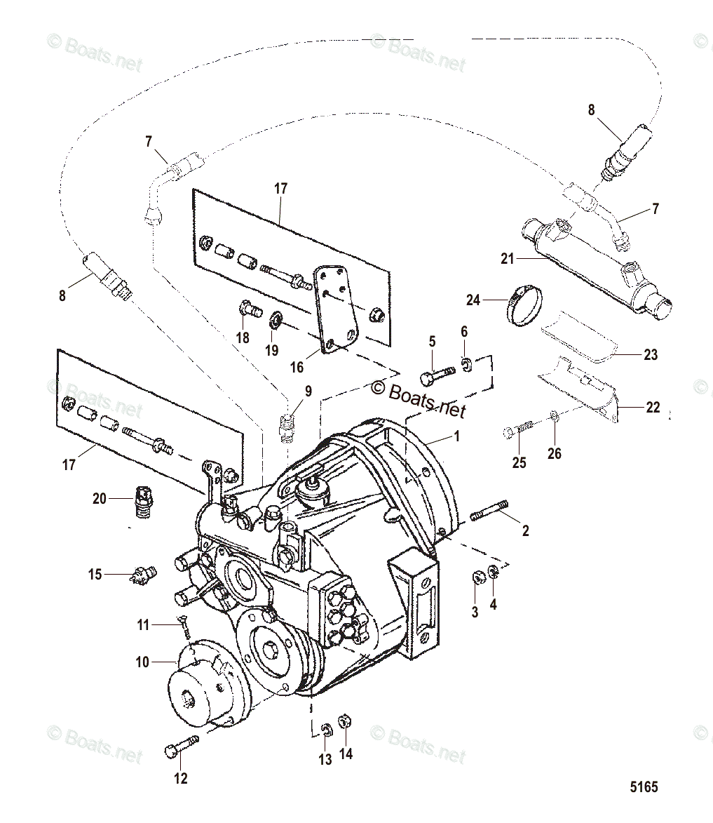 Mercruiser Inboard Gas Engines OEM Parts Diagram For Transmission And ...