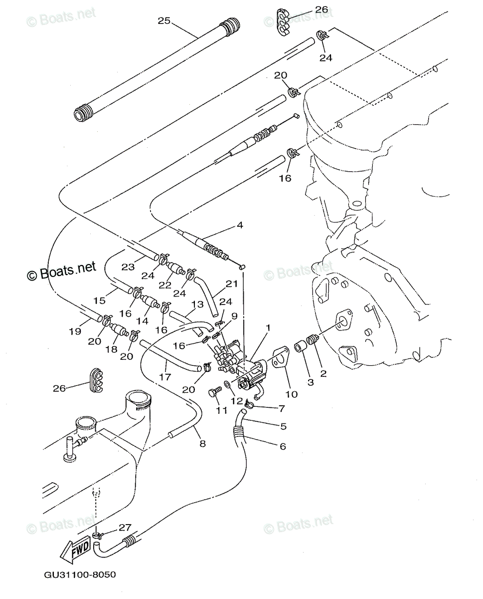 Yamaha Waverunner 1998 OEM Parts Diagram for OIL PUMP
