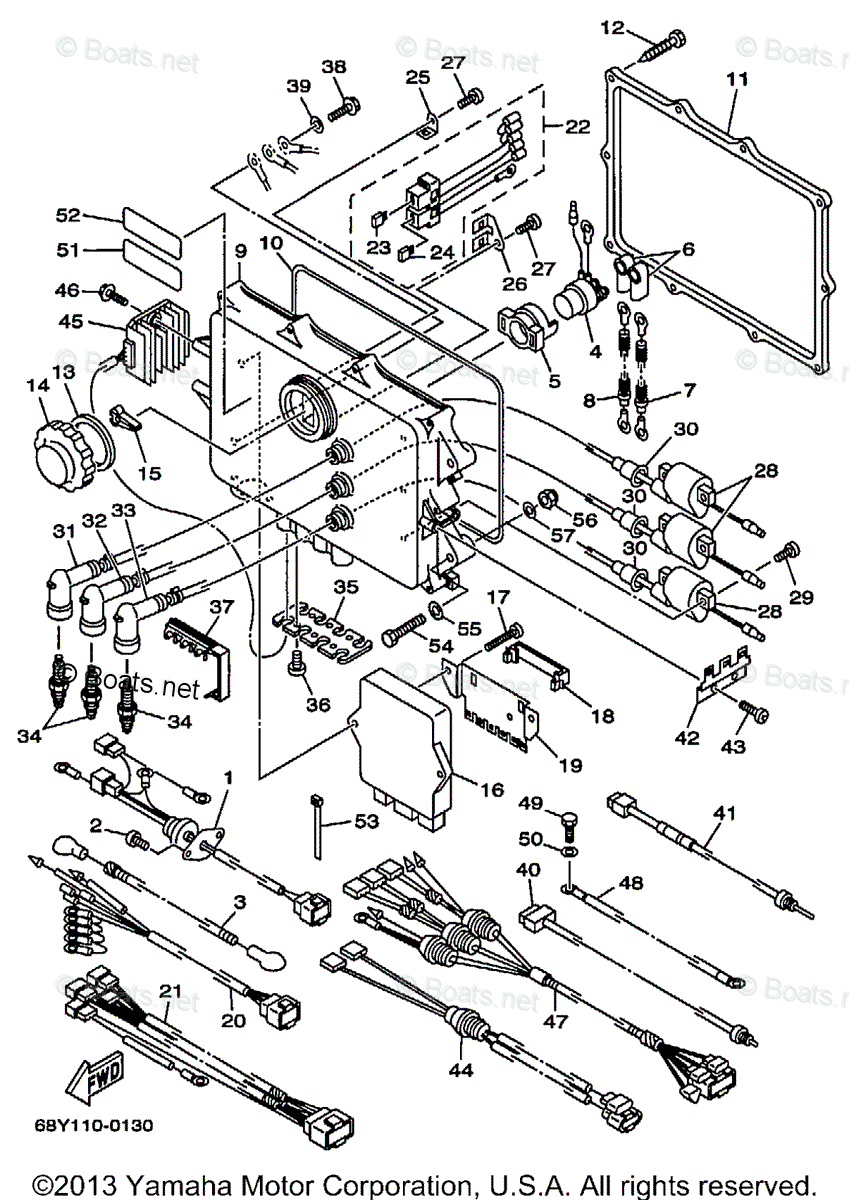 Yamaha Boats 2001 OEM Parts Diagram for ELECTRICAL (1 Yamaha Boats 2001 OEM Parts Diagram for ELECTRICAL (1
