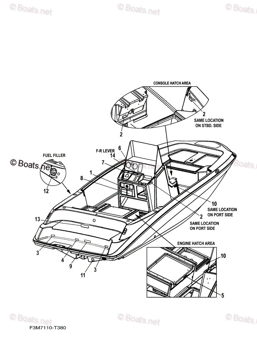 Yamaha Boats 2021 OEM Parts Diagram for Important Labels | Boats.net
