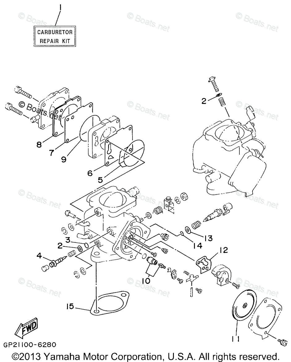 Yamaha Waverunner 1999 OEM Parts Diagram for Repair Kit 2
