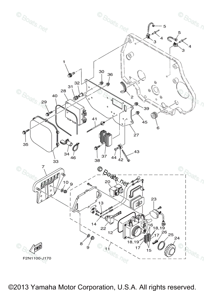 Yamaha Waverunner 2010 OEM Parts Diagram for Electrical - 1 | Boats.net