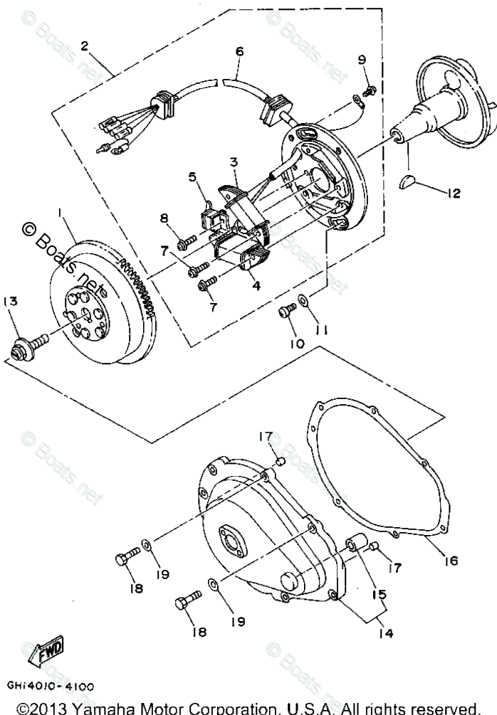 Yamaha Waverunner 1994 OEM Parts Diagram for Generator | Boats.net