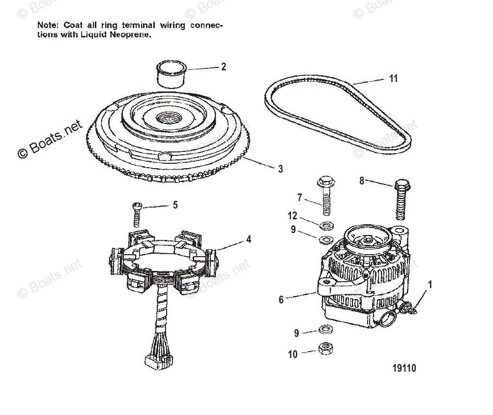 Mercury Outboard 250HP OEM Parts Diagram for FLYWHEEL & STATOR | Boats.net