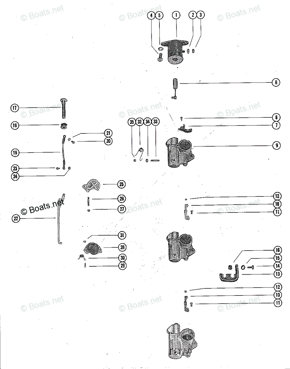 Mercury Outboard 135hp Oem Parts Diagram For Carburetor Linkage And 