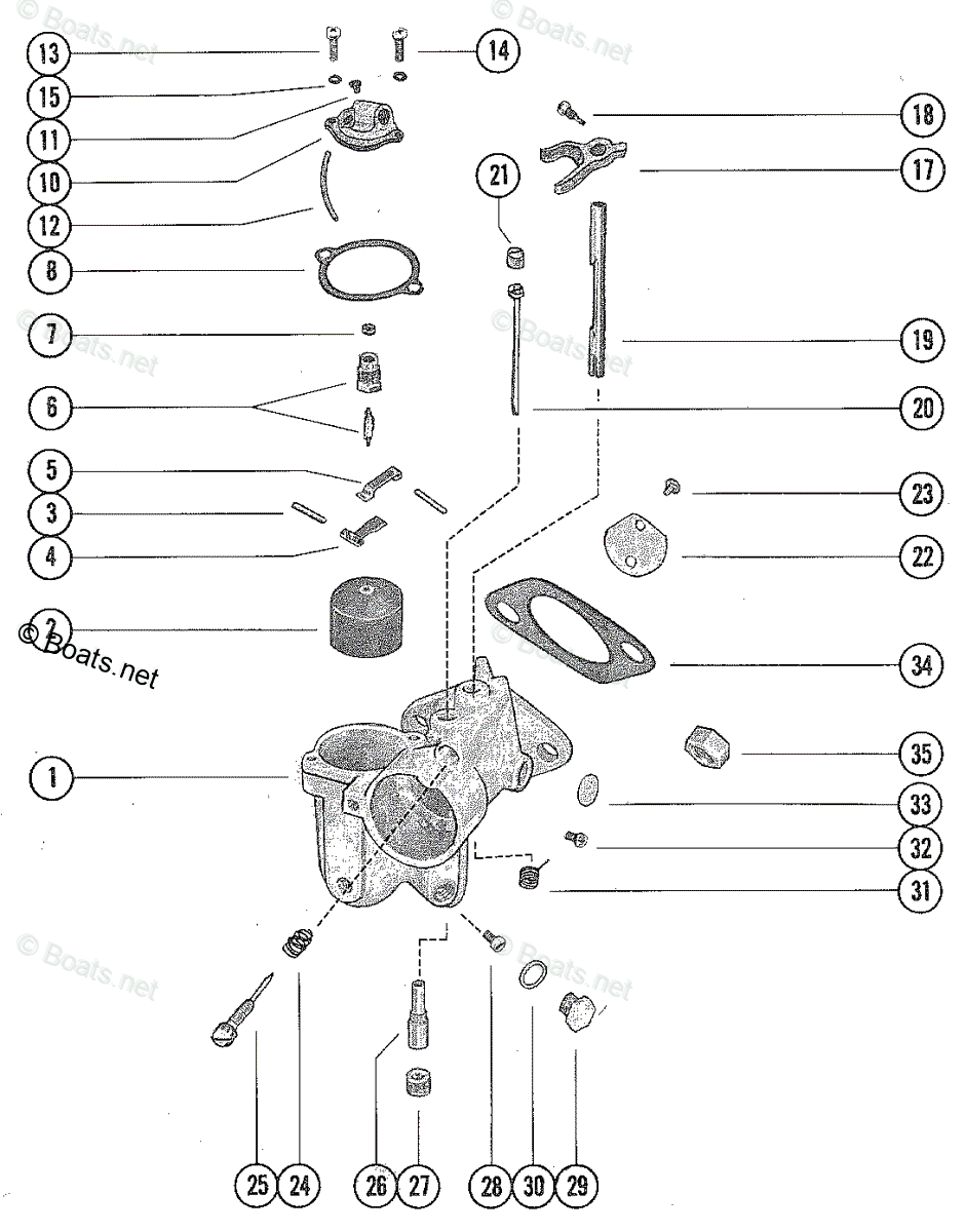 Mercury Outboard 115HP OEM Parts Diagram For Carburetor Assembly ...