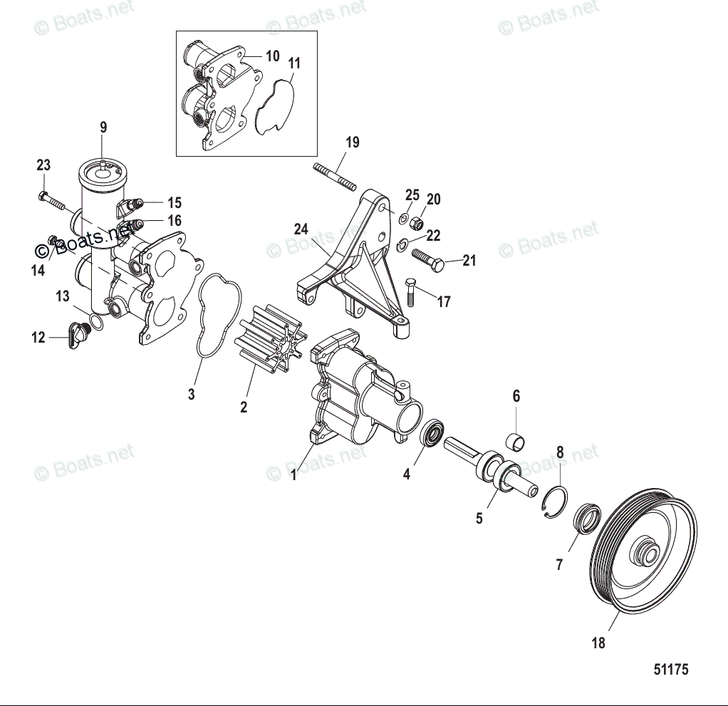 Mercury Mercruiser Sterndrive Parts By Size Serial Engines Gas Oem Parts Diagram For Sea Water Pump Assembly Boats Net