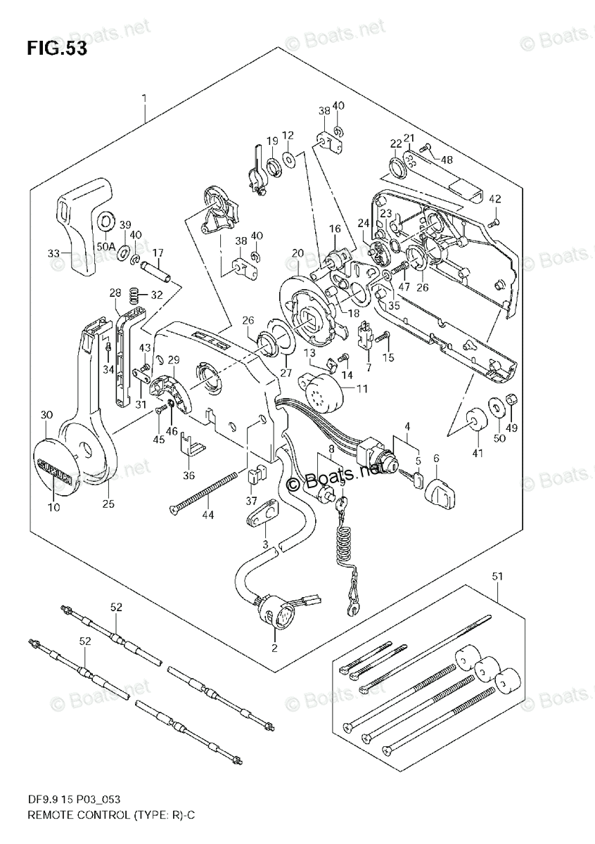 Suzuki Outboard 2005 OEM Parts Diagram for REMOTE CONTROL (TYPE:R ...