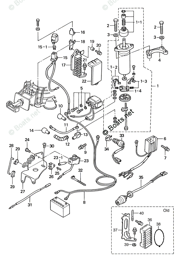Tohatsu 2004 MFS8A2 - 4 Stroke Tohatsu OEM Parts Diagram for ELECTRIC