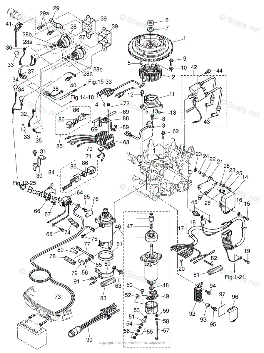 Tohatsu Outboard 2016 OEM Parts Diagram for MAGNETO