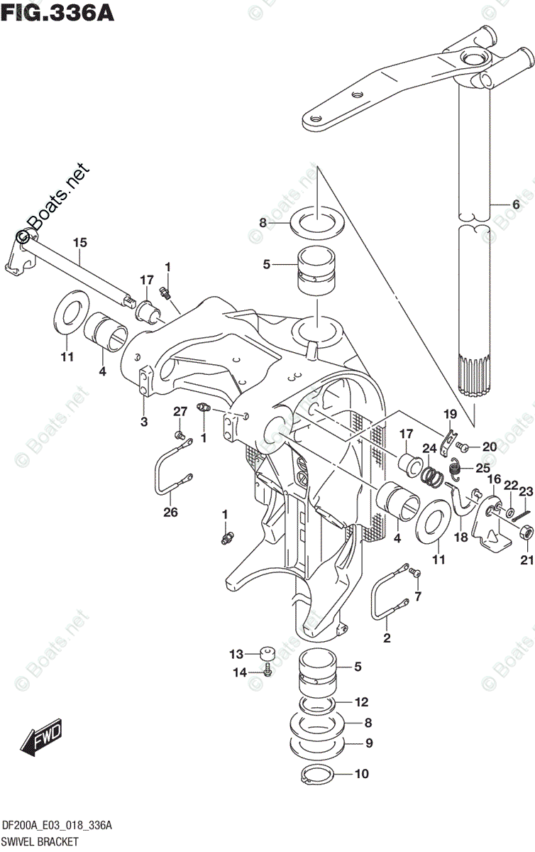 Suzuki Outboard 2018 OEM Parts Diagram for SWIVEL BRACKET (DF200AT ...