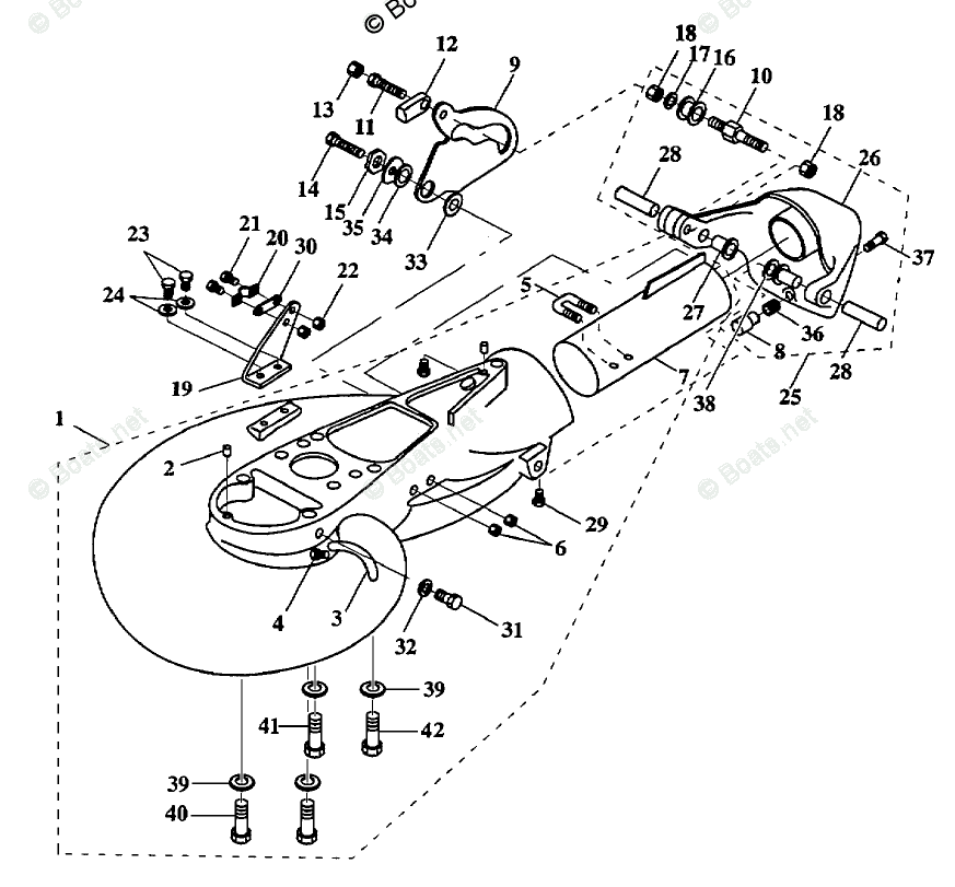 Yamaha Jet Drive 115HP OEM Parts Diagram for Main Housing F115