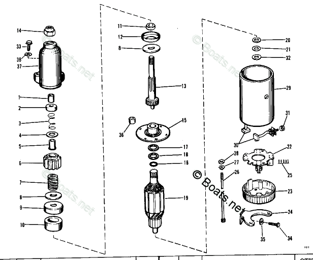 Johnson Outboard Parts by Year 1968 OEM Parts Diagram for Electric