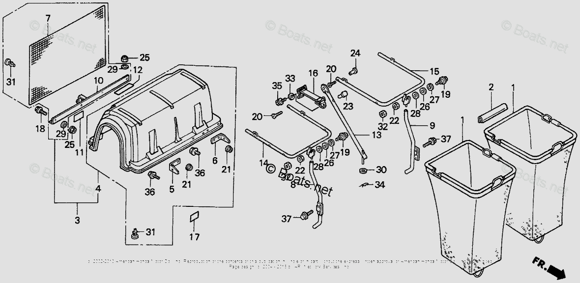 Honda Riding Lawn Mowers BAGR3811 BA GRASS CATCHER FOR H3013H VIN GB4