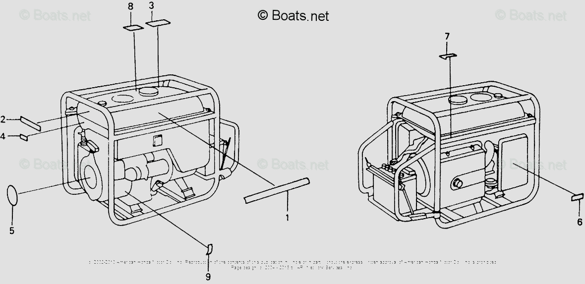 Honda Generators EMS4500 A VIN GE4001000001 OEM Parts Diagram for