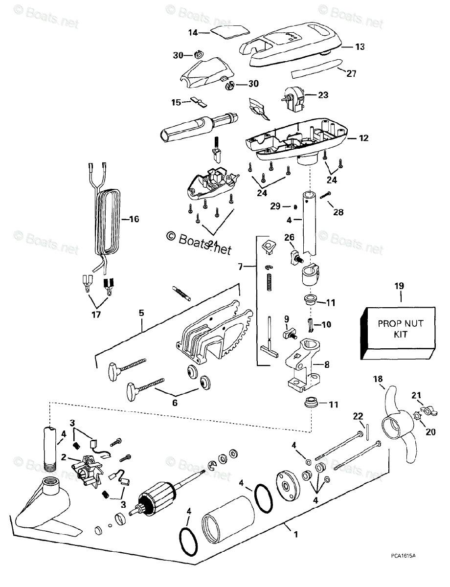 OMC Trolling Motor 24 Volt OEM Parts Diagram for H2T | Boats.net