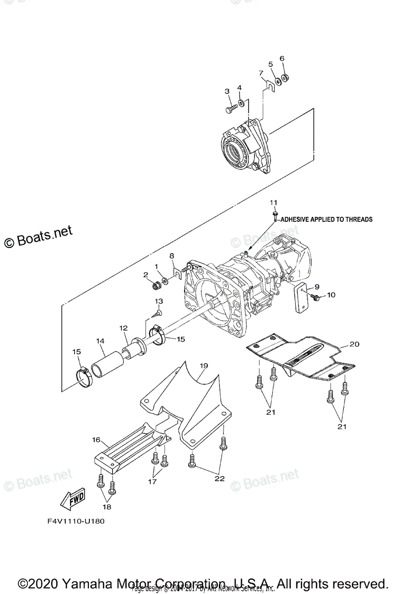 Yamaha Boats 2020 OEM Parts Diagram for Jet Unit 3