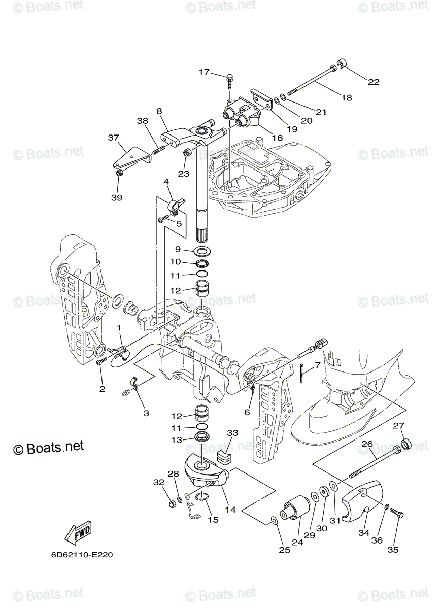 Yamaha Outboard 2005 OEM Parts Diagram for Bracket 2 | Boats.net