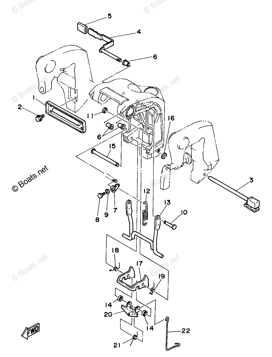 ericcha98ページ Yamaha Outboard 1998 OEM Parts Diagram for Bracket 2 | Boats.net
