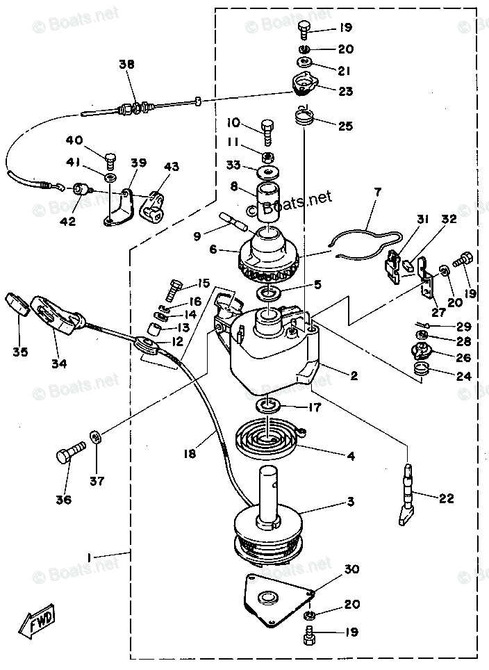 Yamaha Outboard 1996 OEM Parts Diagram for STARTER | Boats.net